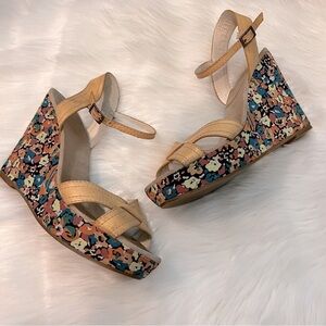 Marc Jacobs Floral Print Wedge Sandals